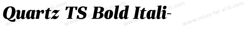 Quartz TS Bold Itali字体转换